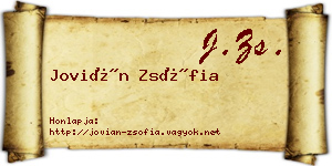 Jovián Zsófia névjegykártya